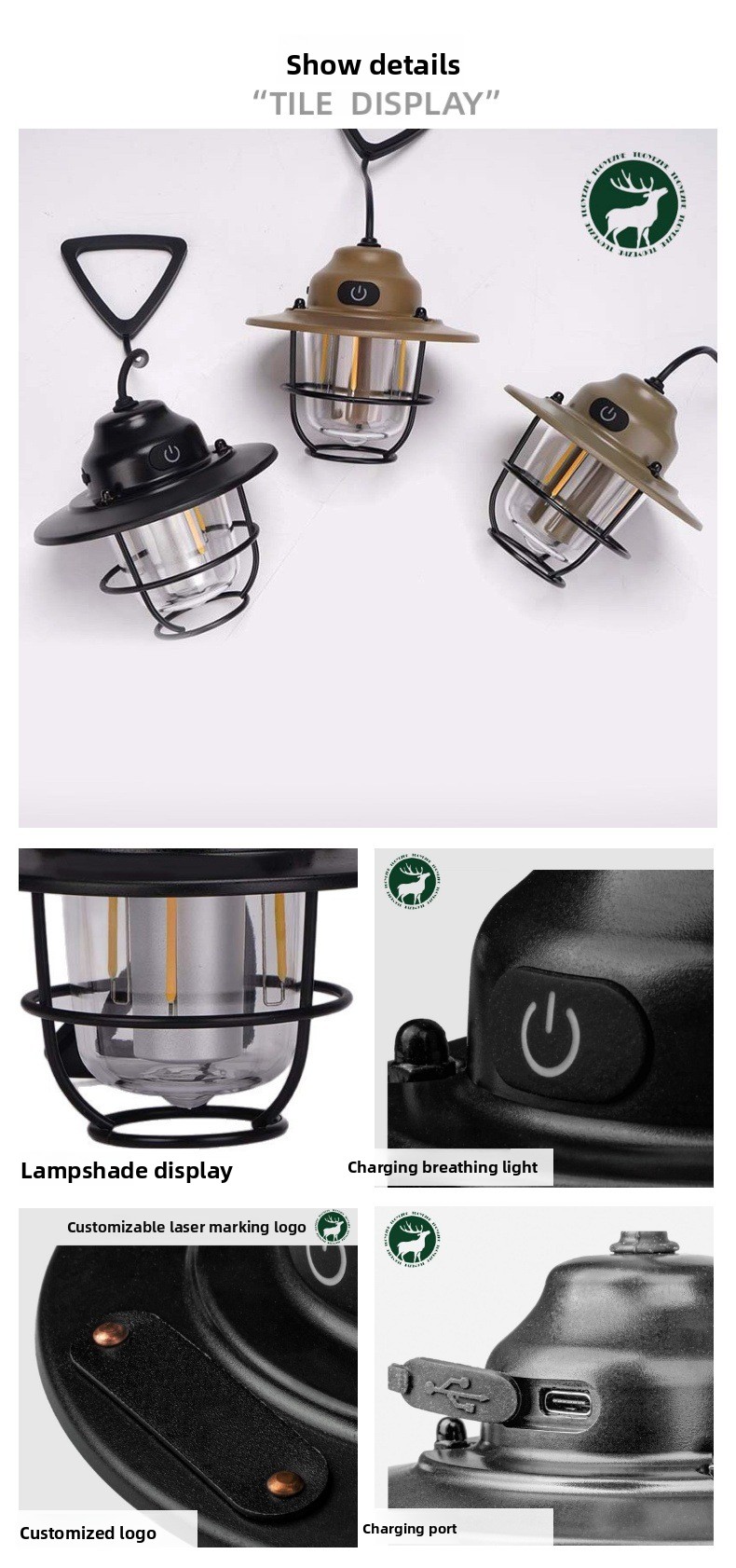 Portable outdoor lantern product detail
