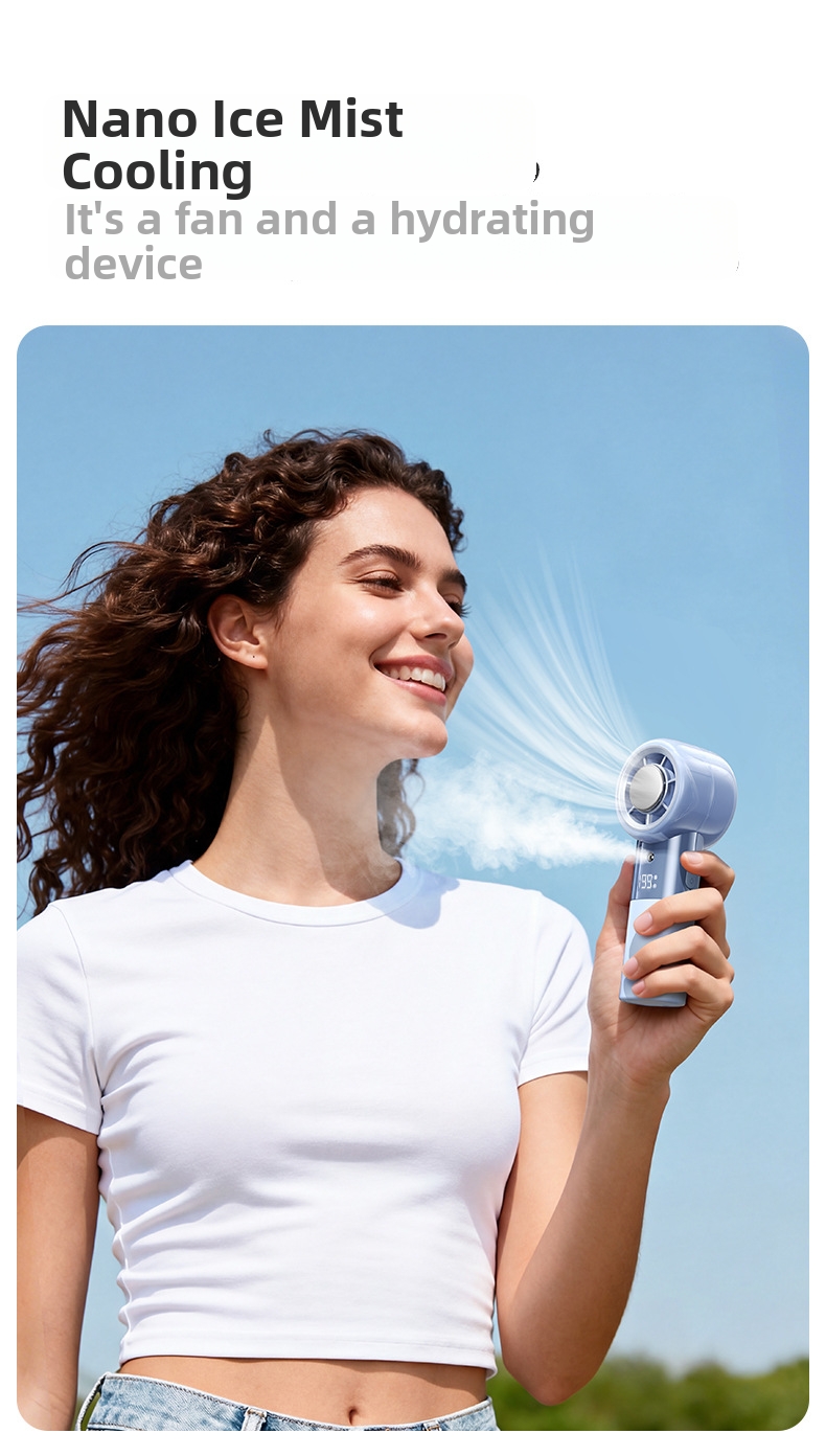 Handheld Mini Fan Portable Usb Cooling Fan With Spray Function_voghion.com