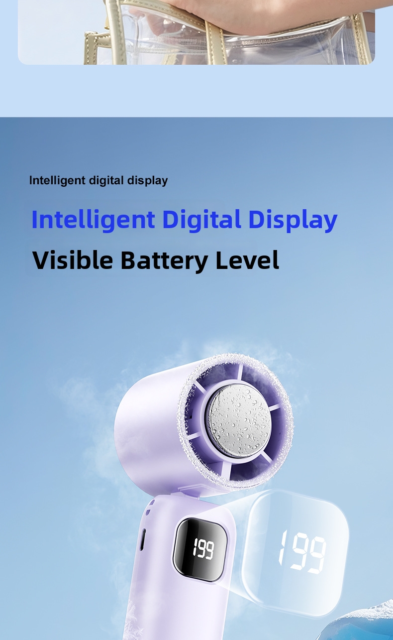 Portable Handheld Cooling Fan With Ice Compress Turbine_voghion.com