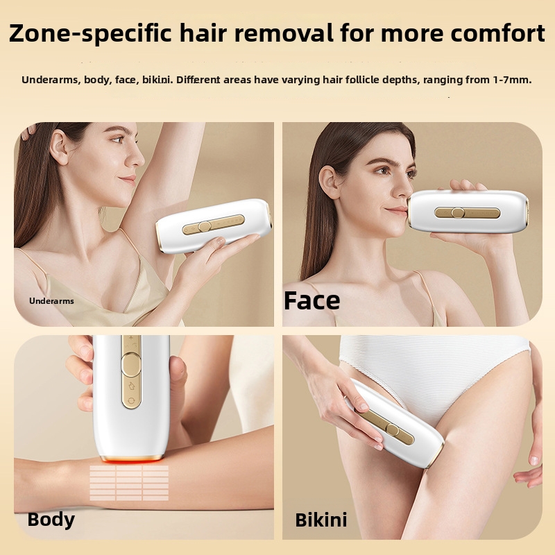 Dispositivo professionale per la rimozione dei peli a luce pulsata (IPL) con cristallo di zaffiro Ice Point, indolore, per labbra, ascelle e tutto il corpo. Strumento laser per la depilazione domiciliare._voghion.com