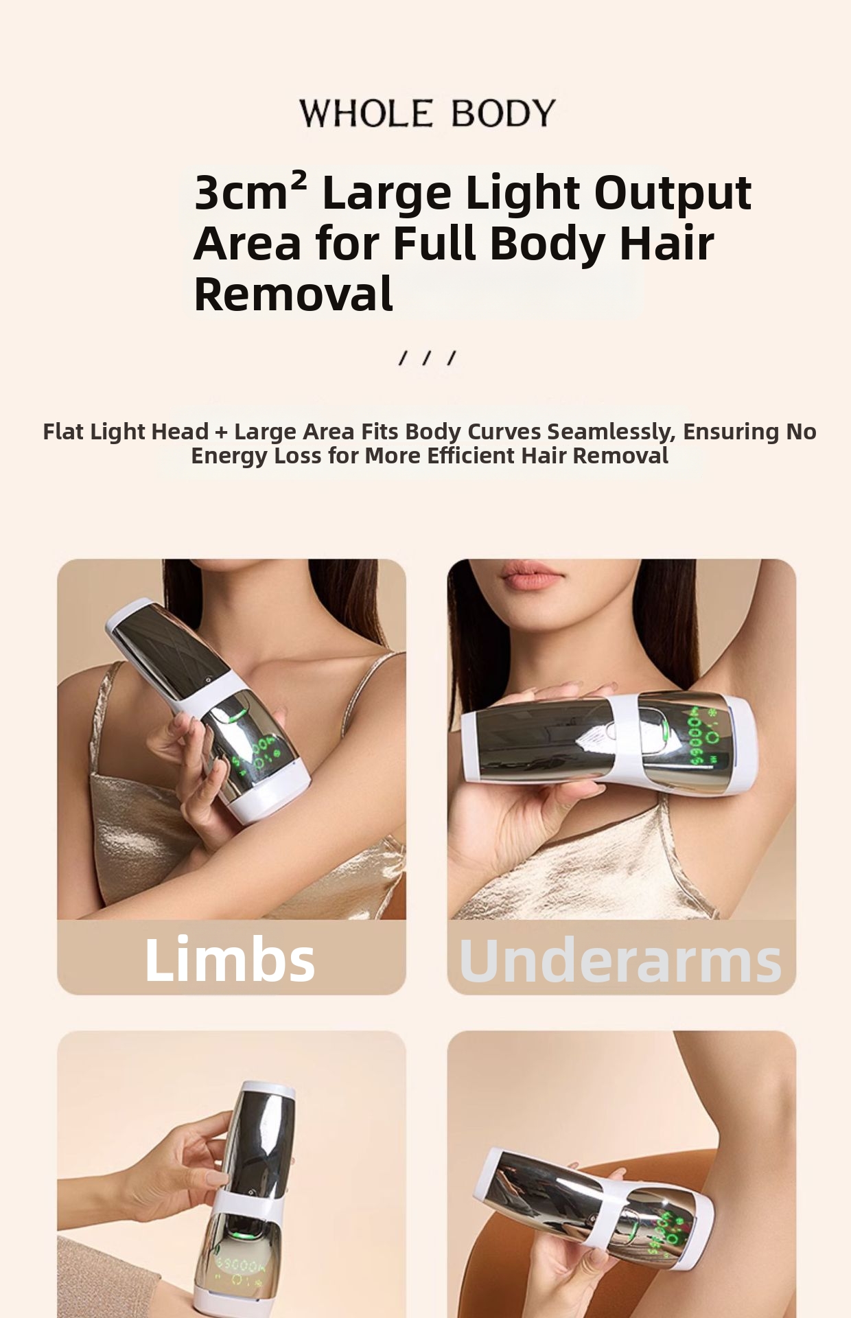 Aparelho de depilação a laser Ice Point Sapphire - Tratamento indolor para todo o corpo, ideal para uso doméstico, adequado para salões de beleza, axilas e genitais._voghion.com
