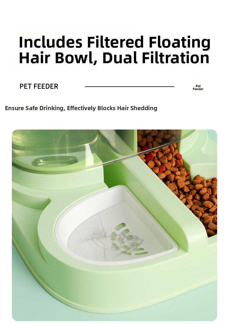 Automatic Pet Feeder And Waterer Combo For Dogs And Cats_voghion.com