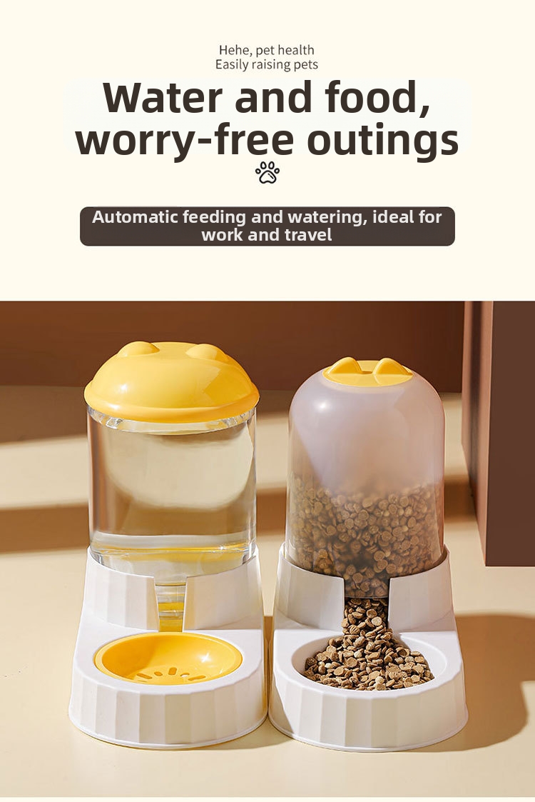 Automatic Cat Feeder And Water Dispenser Cloud Shape For Pets_voghion.com
