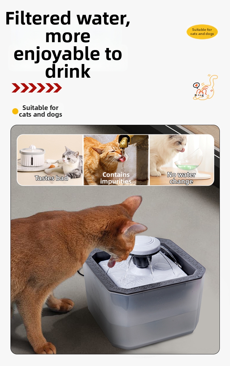 Smart Pet Water Dispenser Automatic Quiet Fountain For Pets_voghion.com