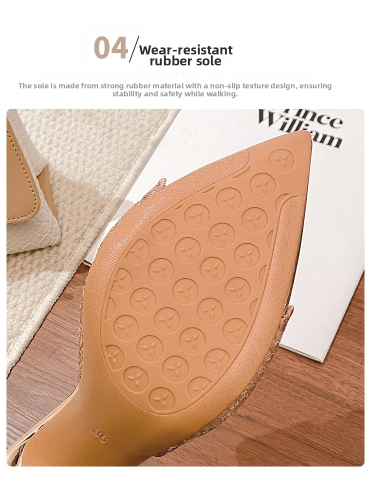 Elegant Women's Lace Stiletto Heel Sandals Pointed Toe Pumps_voghion.com