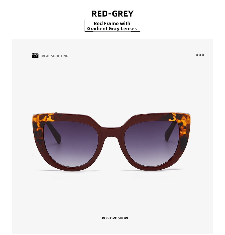 Trendy Cat Eye Sunglasses For Women Oversized Retro Sun Glasses_voghion.com