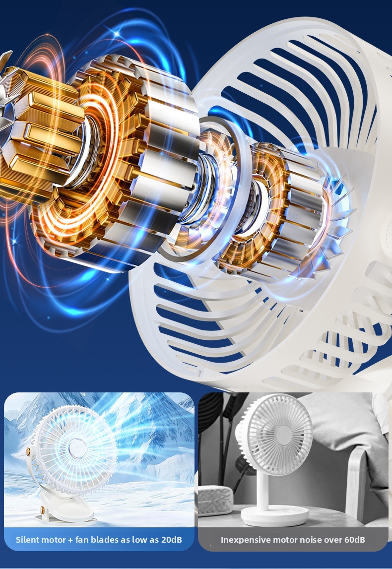 Ventilatore usb a clip silenzioso per scrivania ufficio studenti_voghion.com