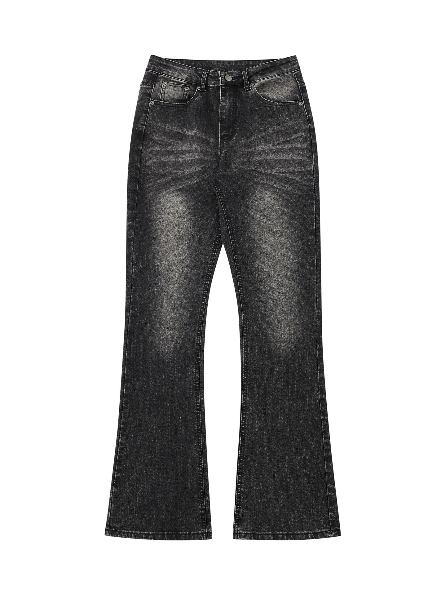 Men's Clothing Cleanfit Men's Slim Fit Stretch Jeans Style Slightly Flared Textured Washed Retro Trousers For Spring And Autumn_mkmklike.com