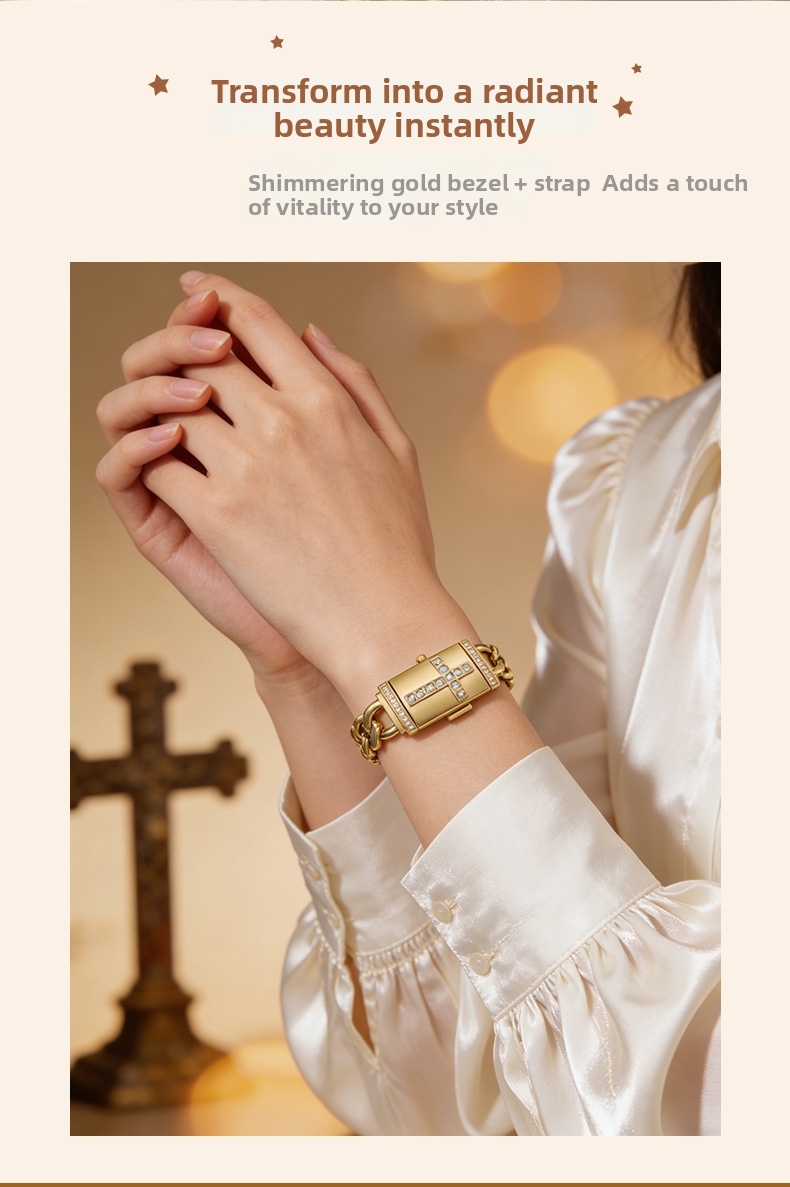 Orologio da donna al quarzo witon con bracciale design squadrato_voghion.com