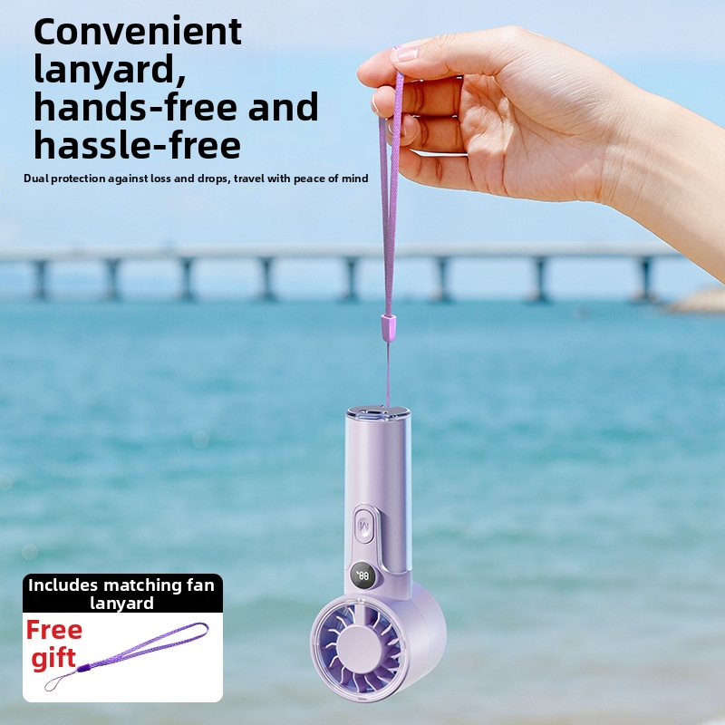 High Speed Handheld Fan Mini Portable Outdoor Turbine Fan With 100 Speed Digital Display Quiet Home Appliances_voghion.com