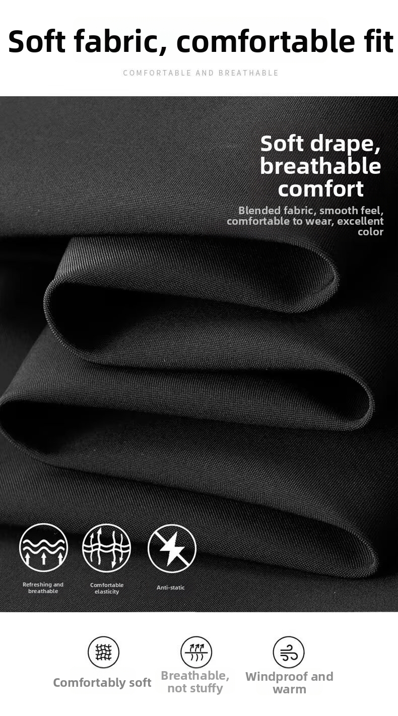 Men's Premium Summer Trousers - Straight Leg, Elastic Waist, Wrinkle-Resistant & Quick-Dry For Business Casual​_viptrois.com