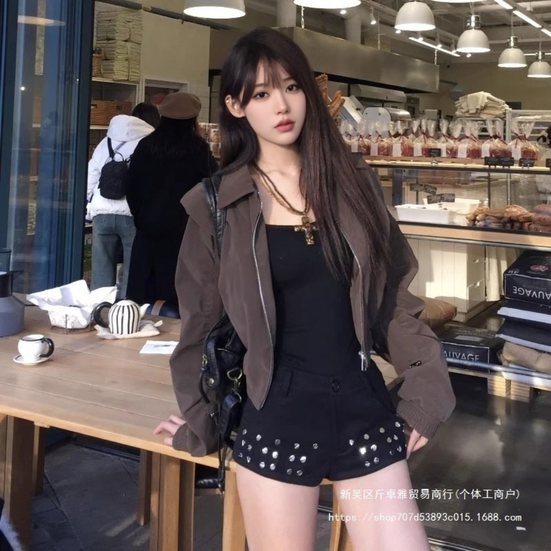 American Retro Short Jacket, New Autumn and Winter Style, Petite and Stylish Top for Women, Versatile