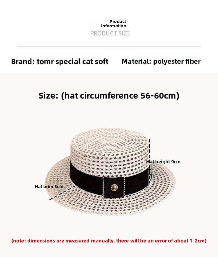 Schwarz-weißes Stroh-fedora Mit Goldlabel Und Schwarzem Band_voghion.com