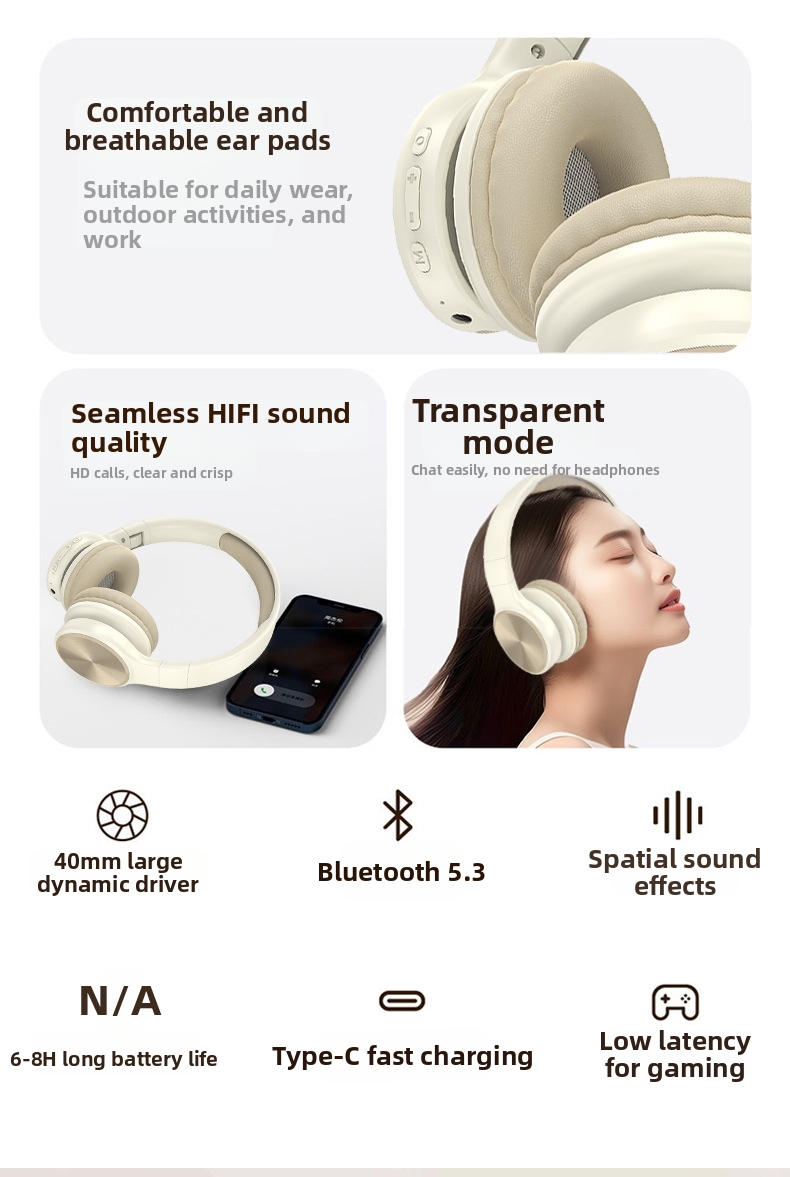 Cuffie bluetooth wireless per gaming e ascolto di musica_voghion.com