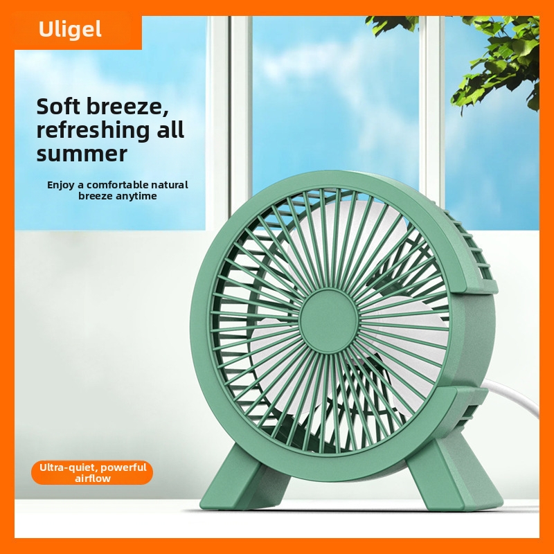 Mini-Tischventilator im Cartoon-Stil, USB-Anschluss, leistungsstark und leise, tragbares Geschenk für Studenten, ideal für Studentenwohnheime_voghion.com