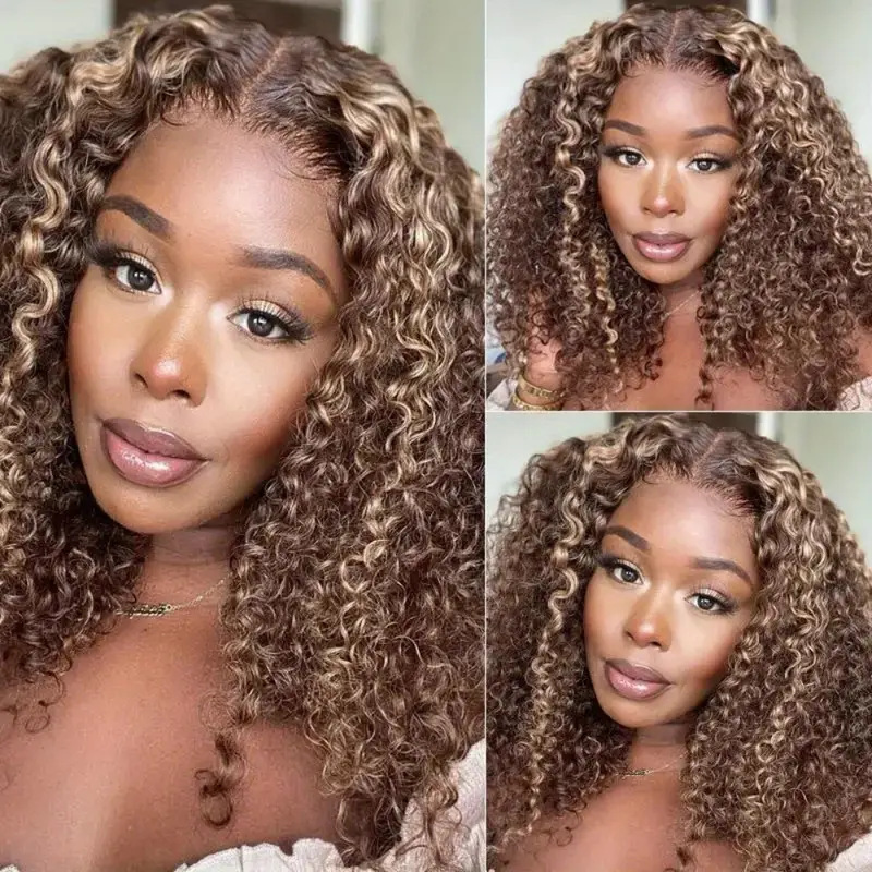 Perruque longue ondulée pour femme, avec mèches et dégradé, cheveux synthétiques naturels à clipser pour une utilisation quotidienne._voghion.com
