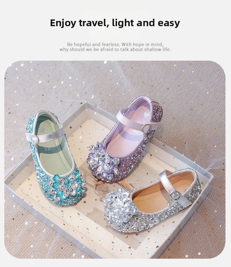 Glitzernde Ballerinas Für Mädchen Aus Leder Für Festliche Anlässe_voghion.com