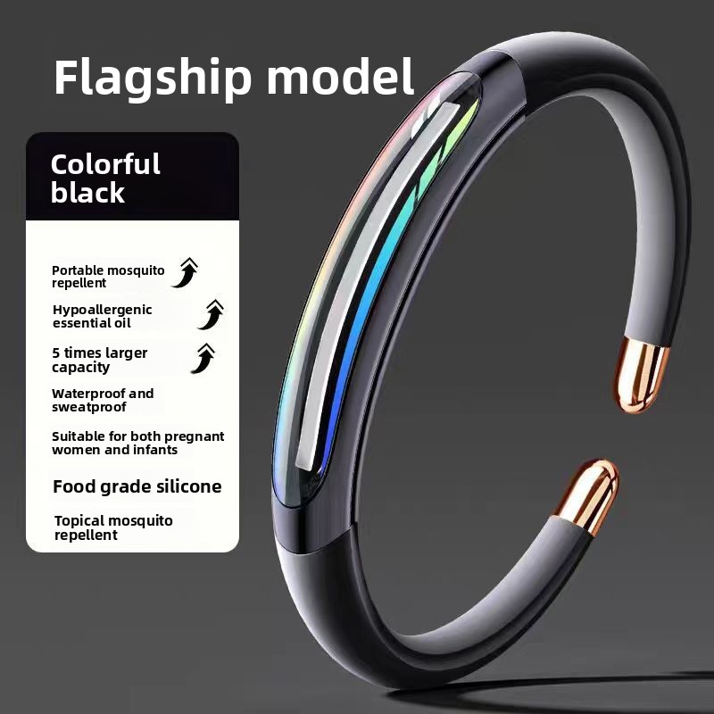 Pulseira repelente de mosquitos, de silicone, para adultos, crianças e gestantes. Pode ser usada com óleo essencial de plantas para repelir mosquitos. À prova d'água._voghion.com