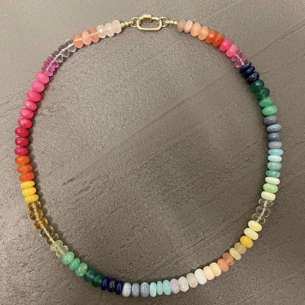 Rainbow organic pendant
