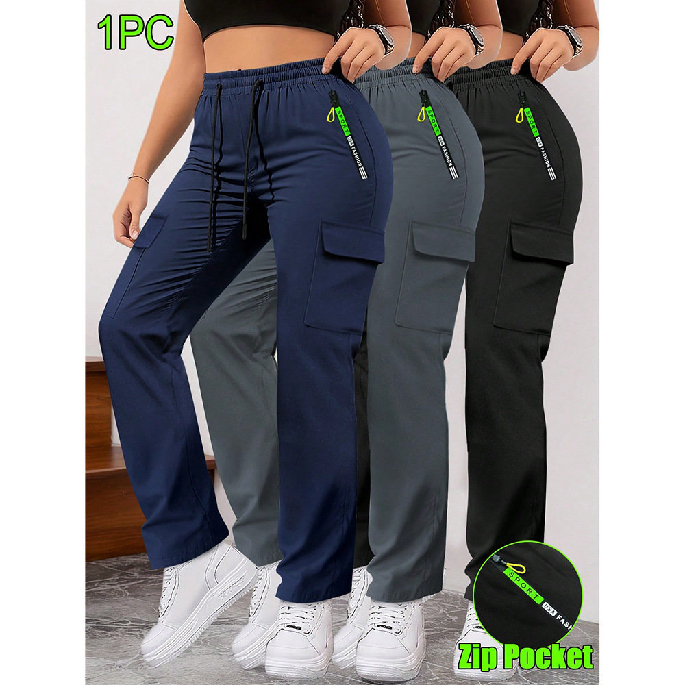 Women's Retro Style Casual Pants Large Pockets Trendy Brand Loose Fitting Workwear Spring Autumn New Versatile Long Pants_ecoleips.com