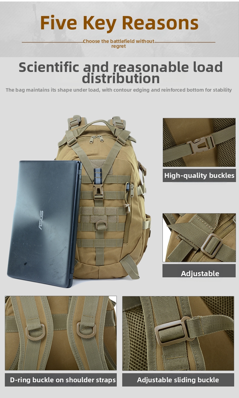 Tactical Military Backpack Large Capacity Men's Hiking Bag_voghion.com