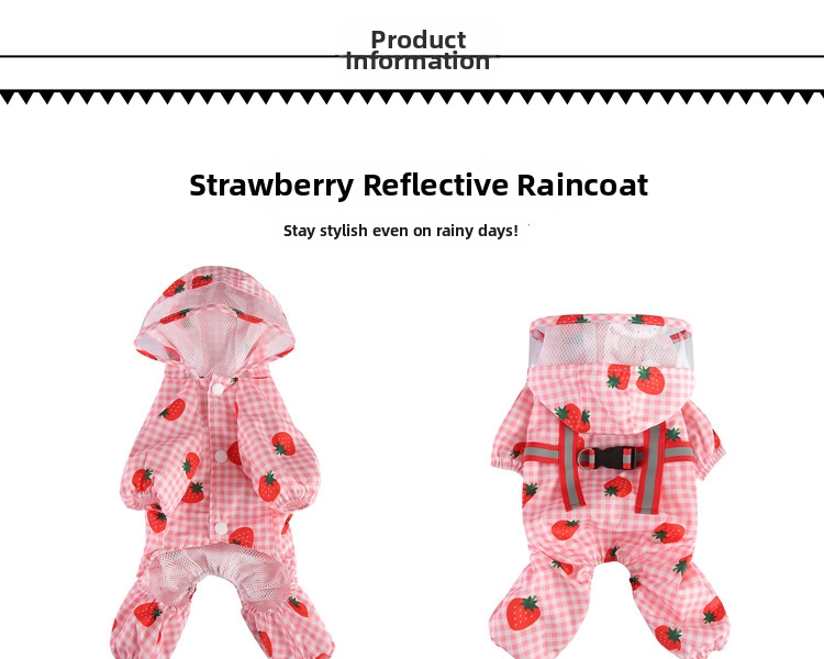Waterproof Reflective Dog Raincoat For Small Breeds Teddy And Bulldogs Stain Resistant Pet Outerwear For Use_voghion.com