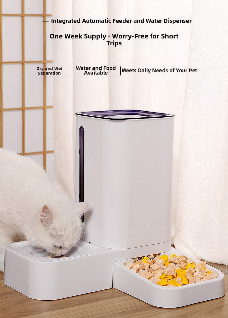 Automatic Cat Feeder And Water Dispenser For Pets Fresh Food Storage_voghion.com