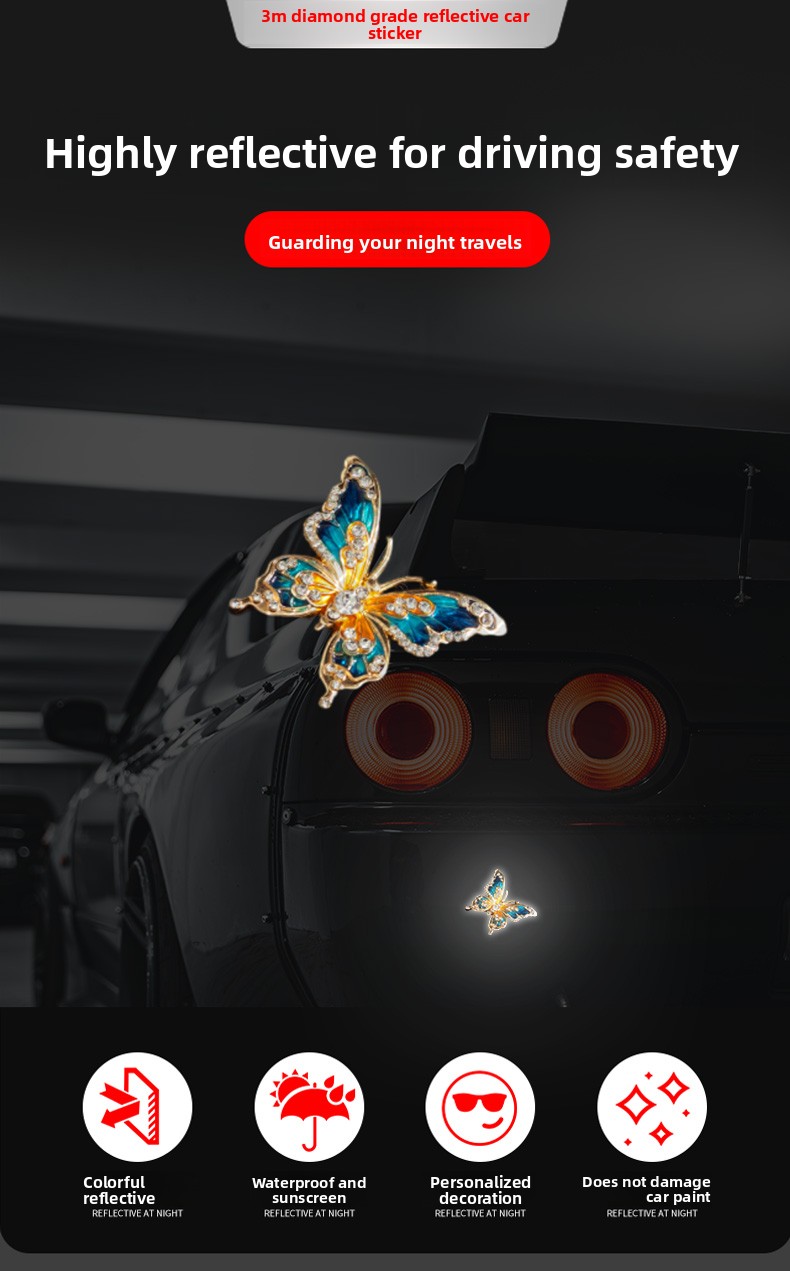 Glazed butterfly sticker