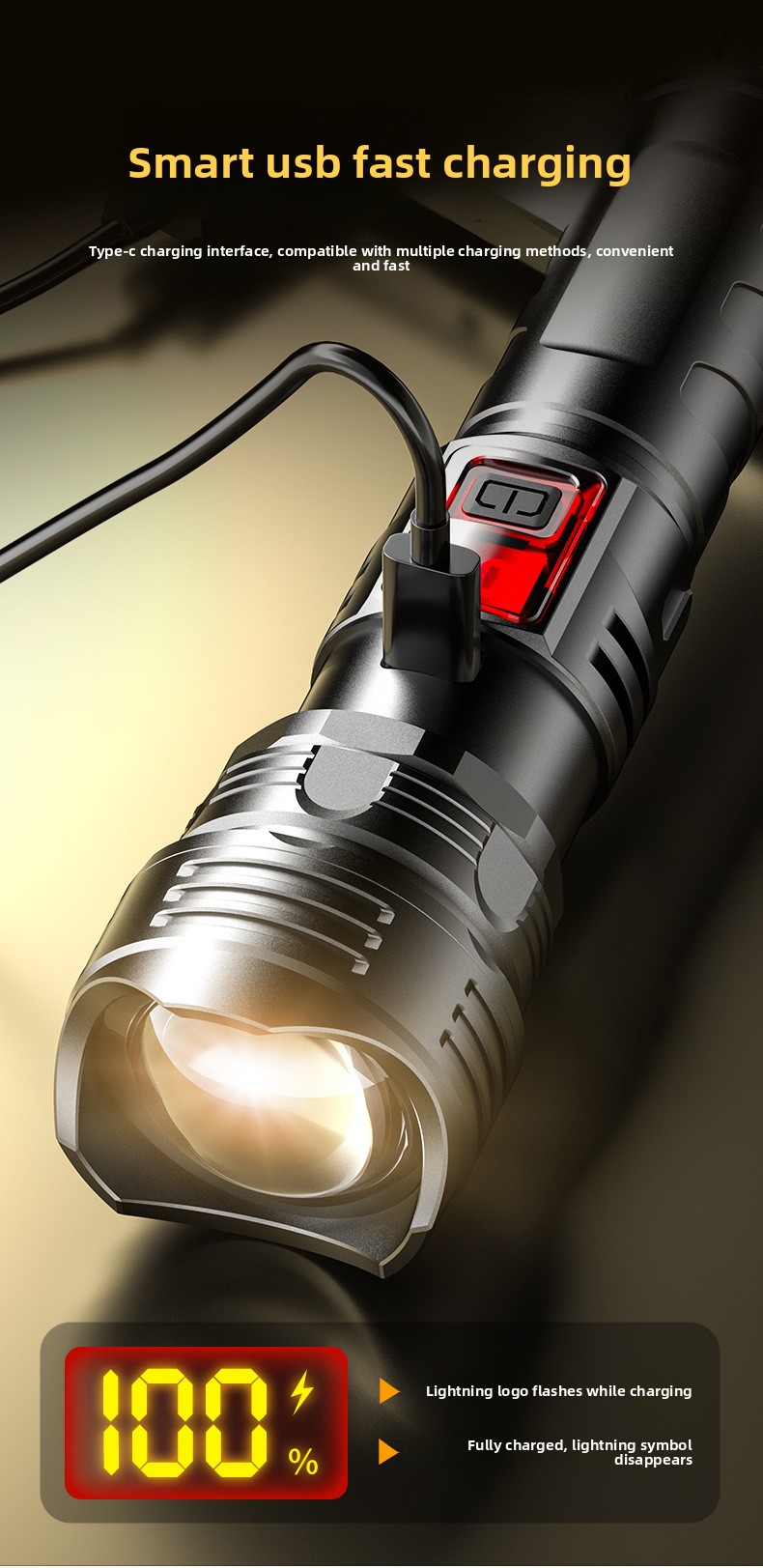 Rechargeable searchlight size comparison