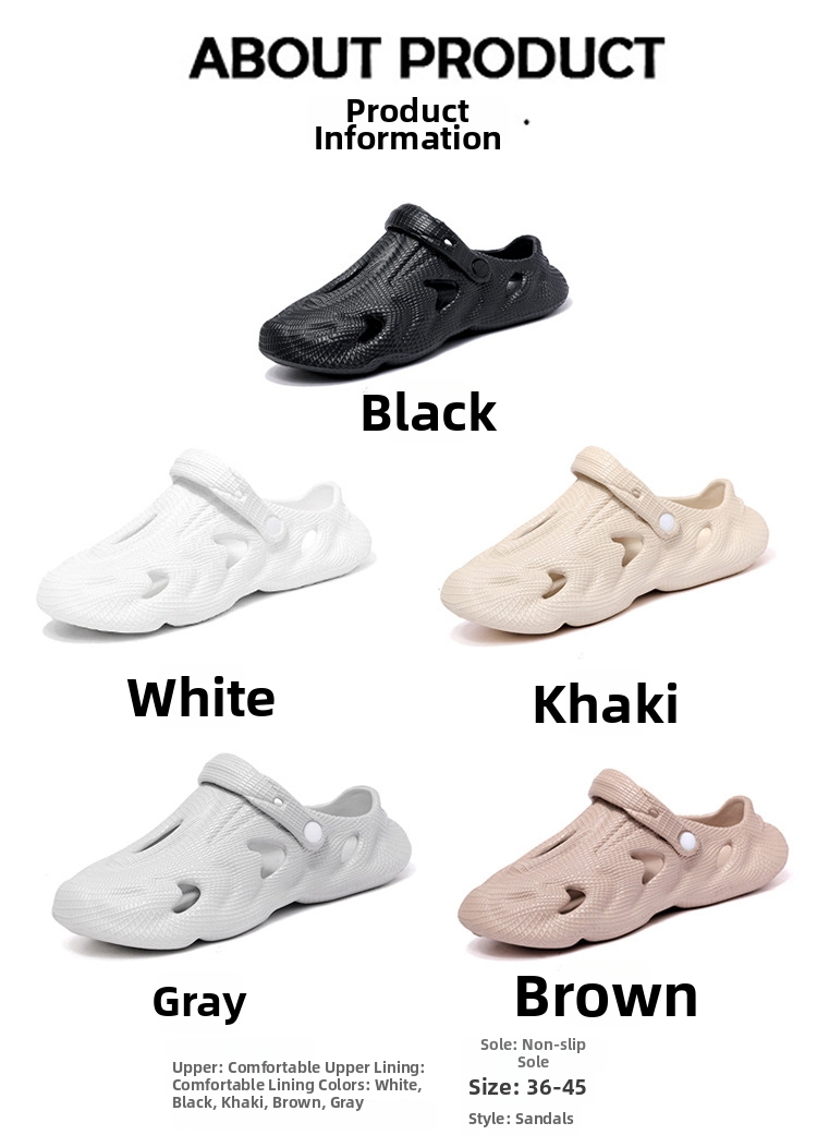 Men's Non-slip Beach Clogs Comfortable Summer Sandals For Men_voghion.com