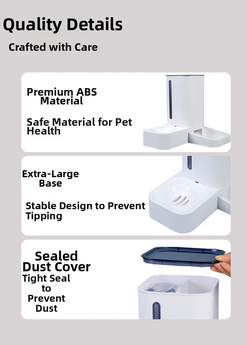 Automatic Cat Feeder And Water Dispenser For Pets Fresh Food Storage_voghion.com