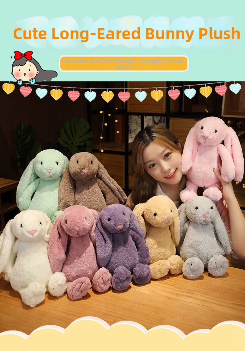Peluche lapin doudou animal en peluche doux pour enfant_voghion.com