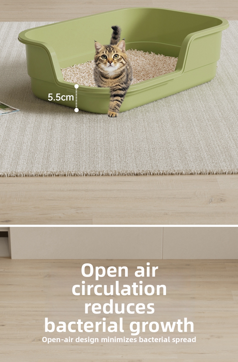 Extra Große Katzentoilette Mit Spritzschutz Und Rand Für Katzen_voghion.com