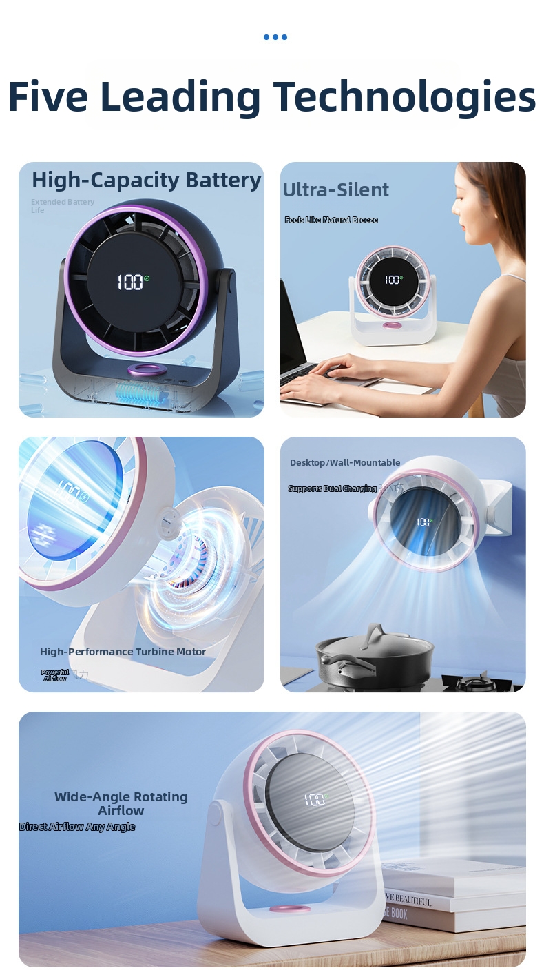 Mini ventilatore da tavolo usb silenzioso per ufficio_voghion.com