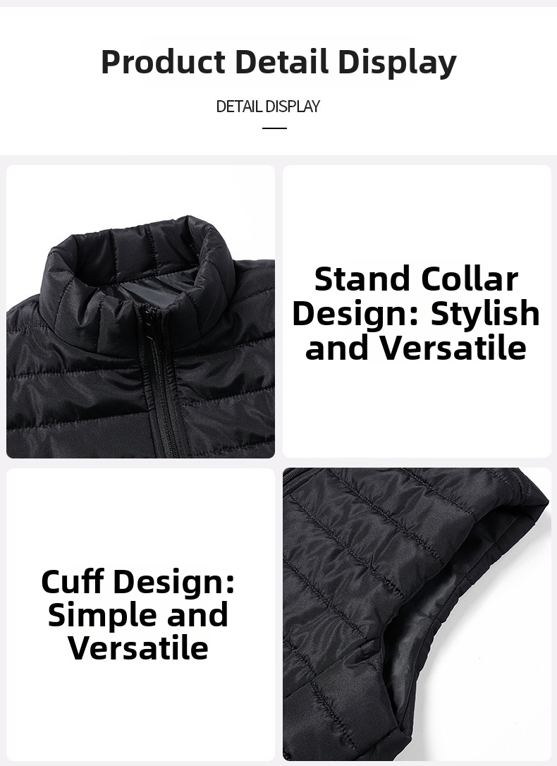 Herren Weste Mit Stehkragen Für Herbst Und Winter Leger_voghion.com