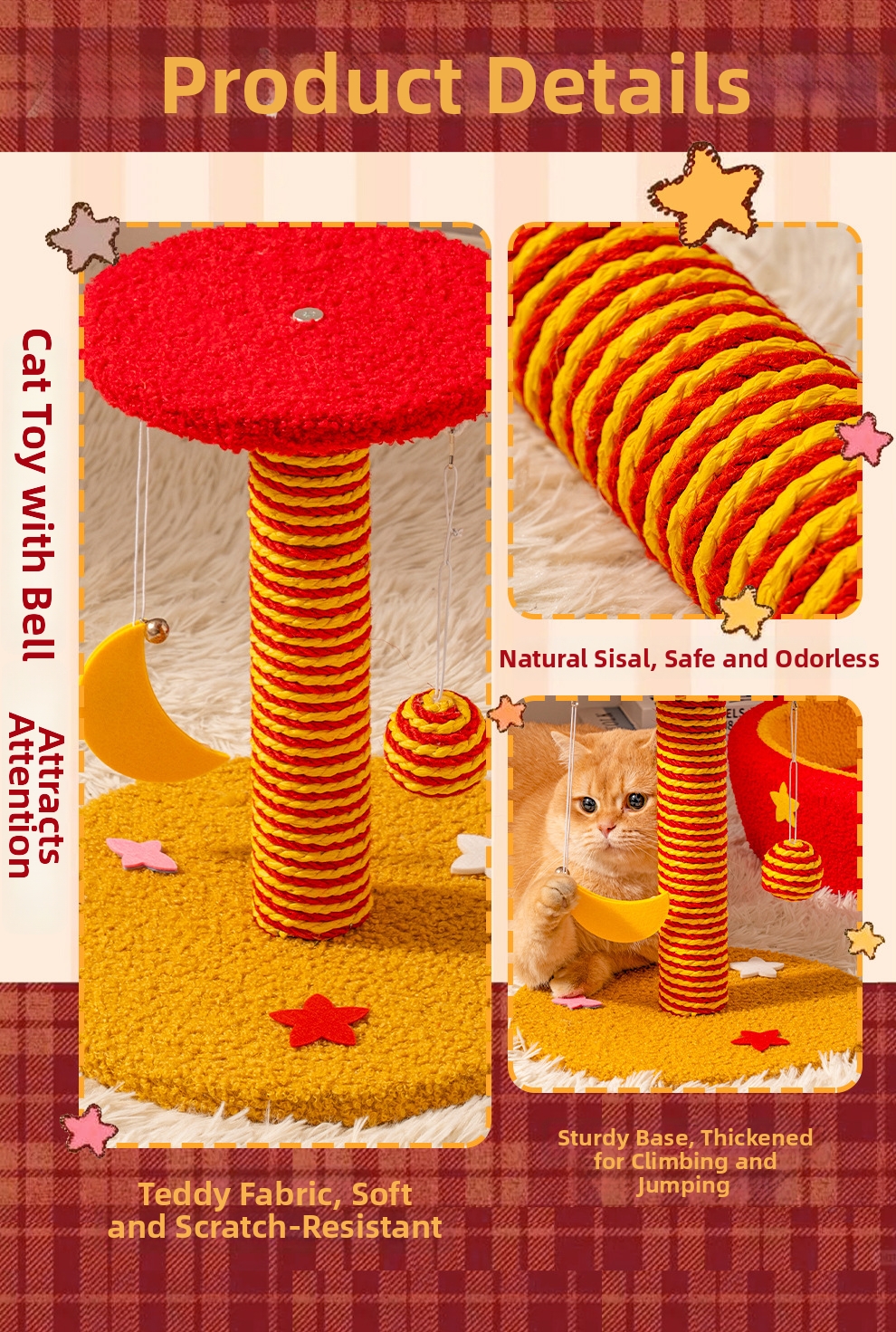 Starry Sky Mars Cat Tree And Climbing Frame For Cats Scratching_voghion.com