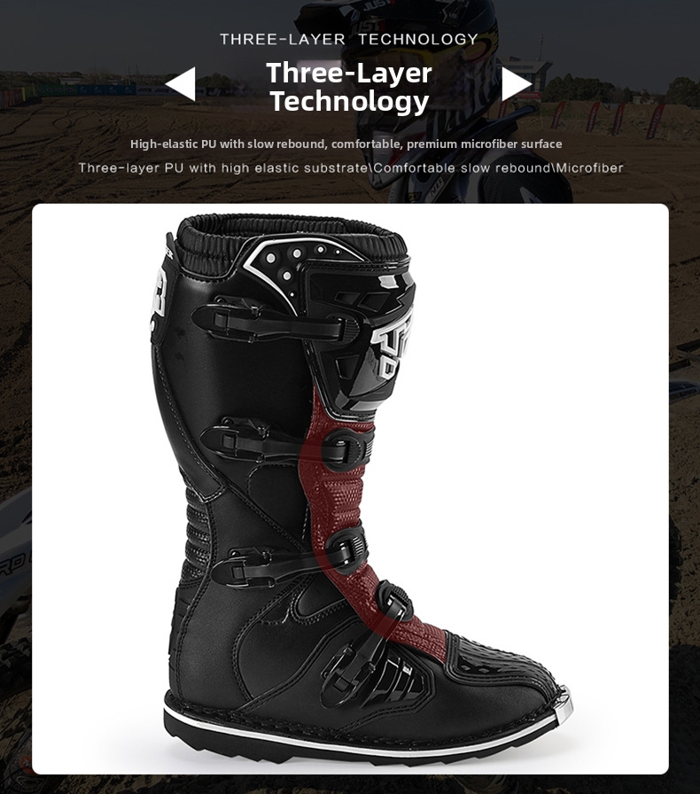 Motorcycle Riding Boots Men's All Season Protective Forest Trail Rally Racing Shoes_voghion.com