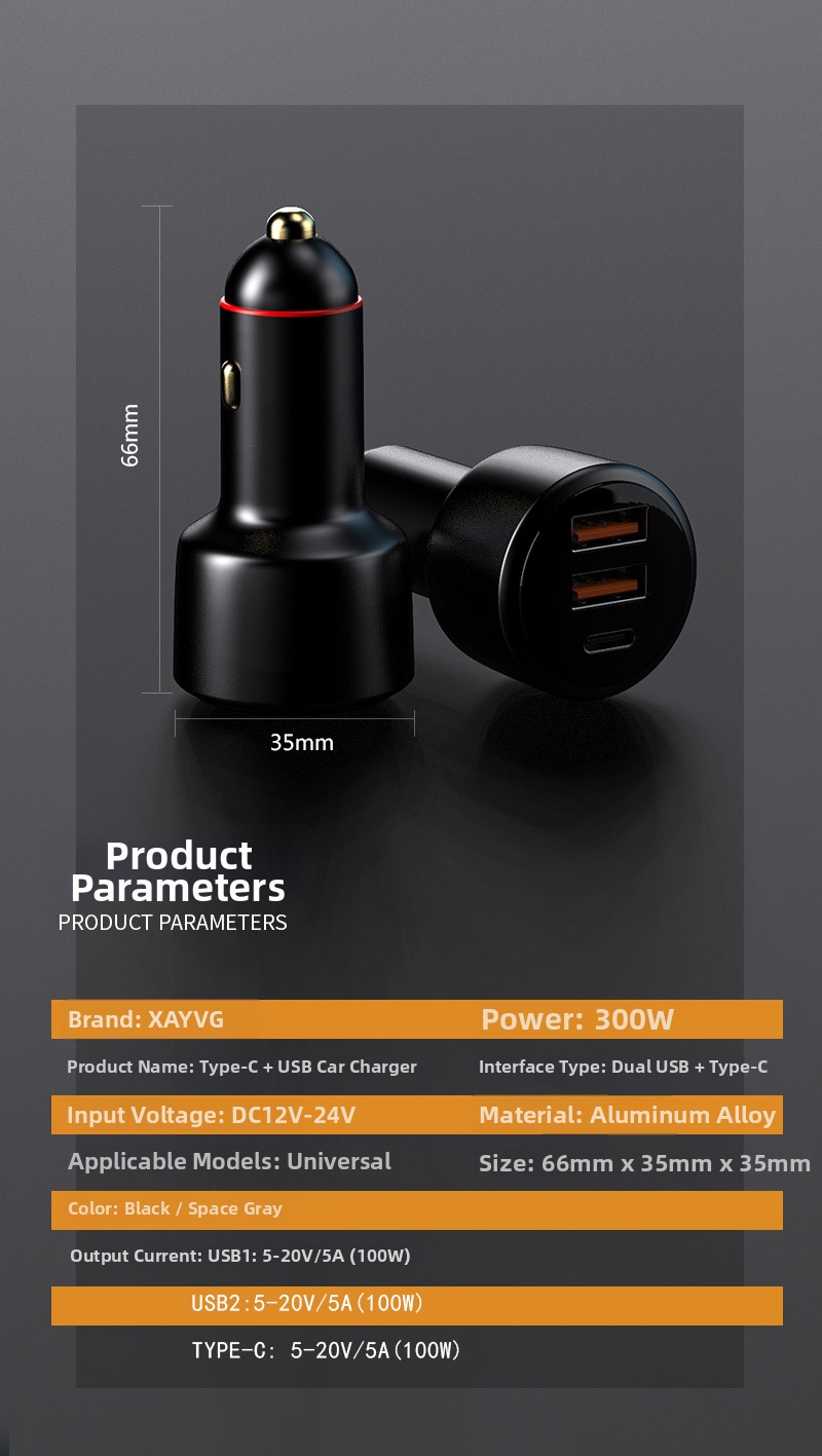 Kfz-ladegerät Mit Schnellladefunktion Pd 100w Handy Autoadapter_voghion.com