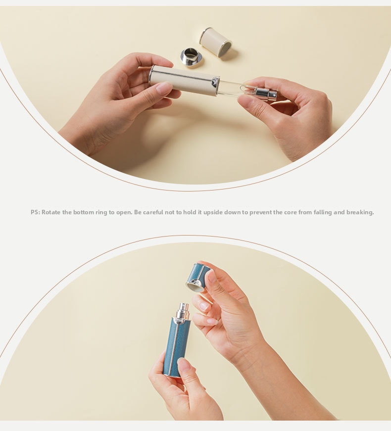 Conjunto de perfumes de viagem com estojo de pele_voghion.com