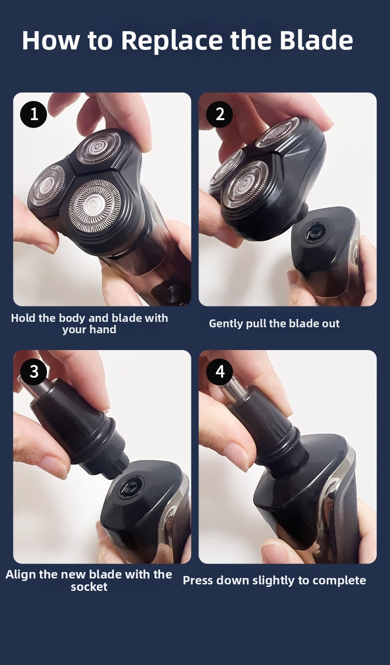 Electric Shaver For Men Usb Rechargeable With Digital Display_voghion.com