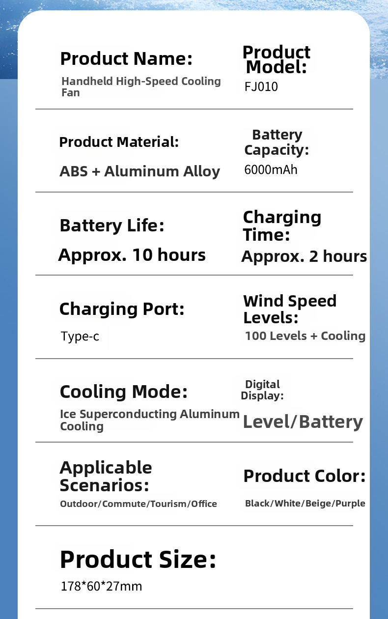 Handheld Portable Cooling Fan With Semiconductor Ice Compress_voghion.com