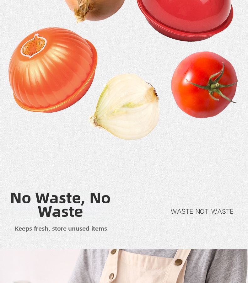 Contenitore di plastica con coperchio per avocado, cipolla, pomodoro e verdure, cucina, sala da pranzo, casa, giardino_voghion.com