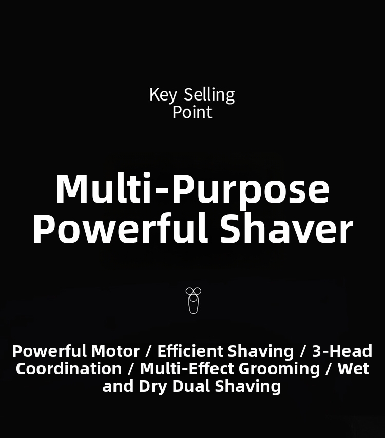 New 9D Electric Shaver High Power Rechargeable Multi-Functional Water Washable Shaver For Personal Care_voghion.com