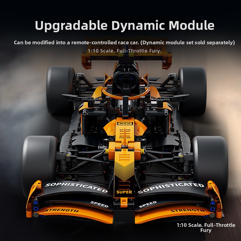 Orange Formula F1 Racing Car Building Blocks Compatible With Toys Mechanical Model Gifts_voghion.com