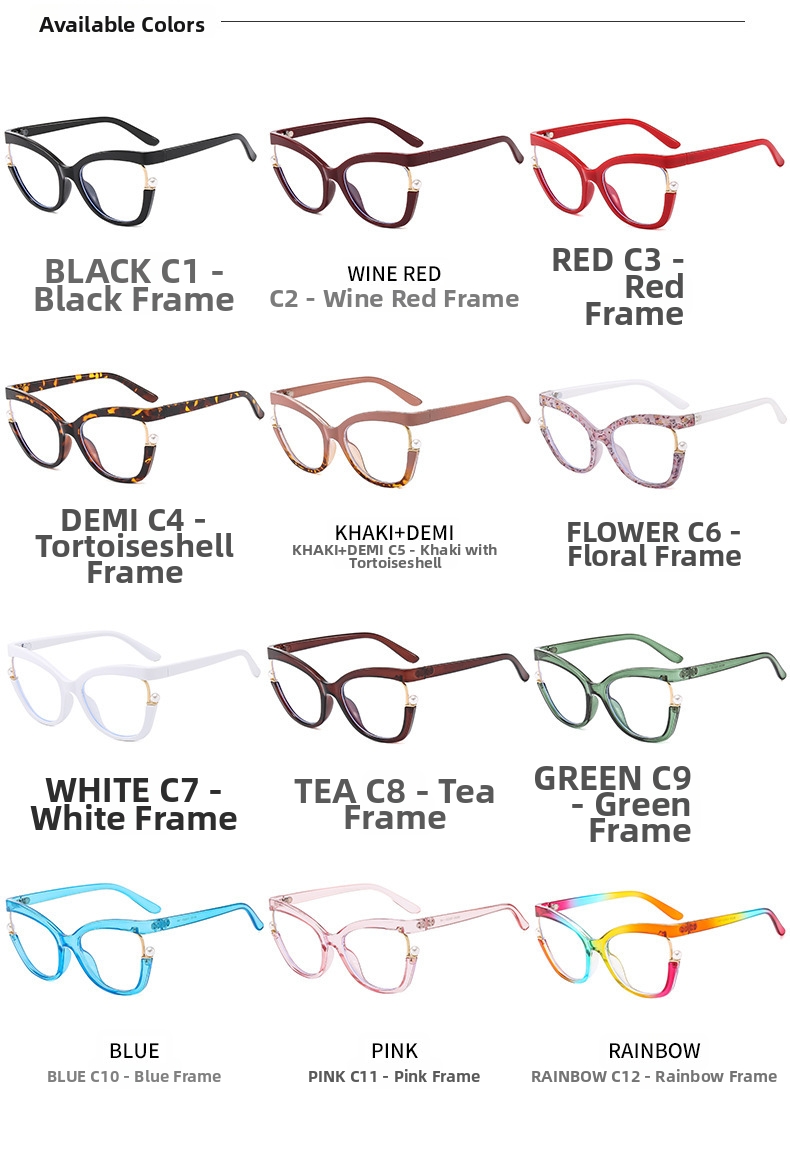 Cat Eye Blaulichtfilterbrille Für Damen Retro Stil Pc Brille_voghion.com