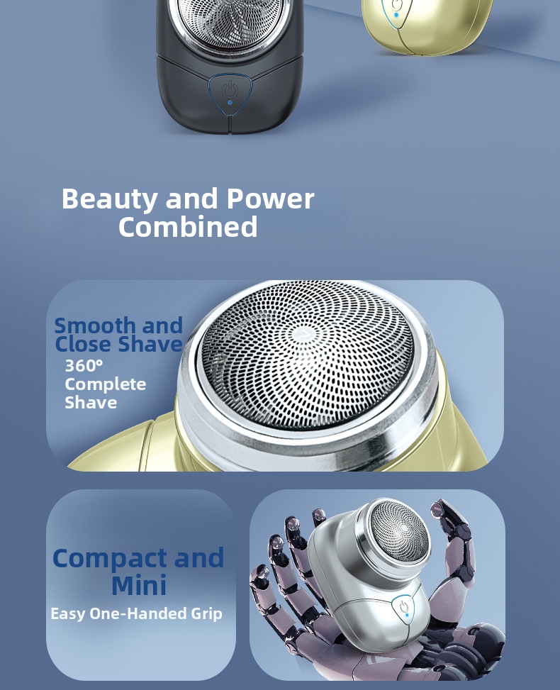 Electric Shaver Usb Rechargeable Portable Cordless Silent Trimmer_voghion.com