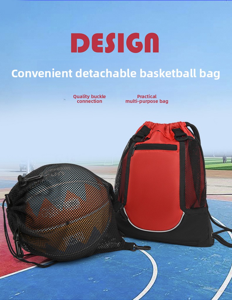 Sports Drawstring Backpack Multifunctional Mesh Bag For Sports_voghion.com