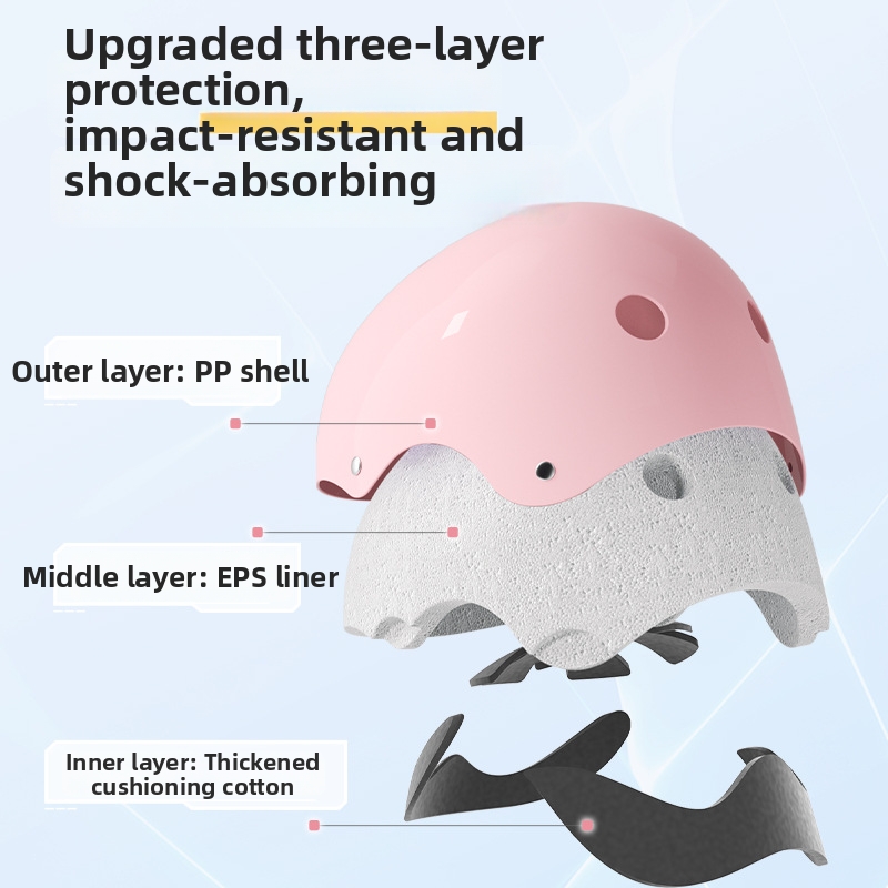 Children's Roller Skating Protective Gear Set Hard Shell Anti-Collision Head Protector Knee Pads Elbow Pads Hip Protector For Balance Bike_voghion.com