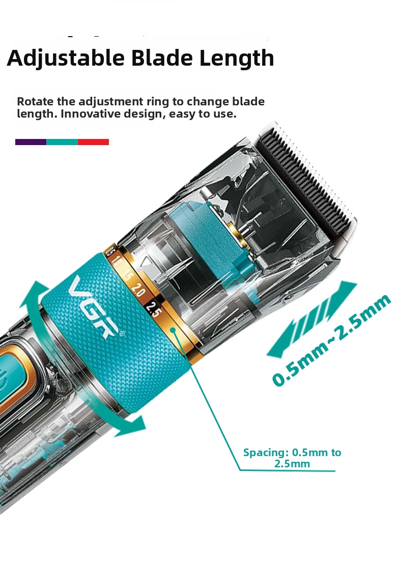 Professional Hair Salon Clipper Waterproof Digital Display_voghion.com