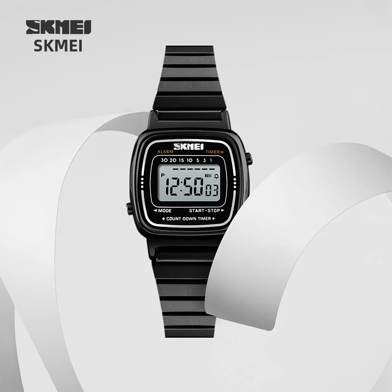 Orologio elettronico da donna color oro, piccolo, quadrato, di alta qualità, ideale per moda, sport casual e affari._voghion.com
